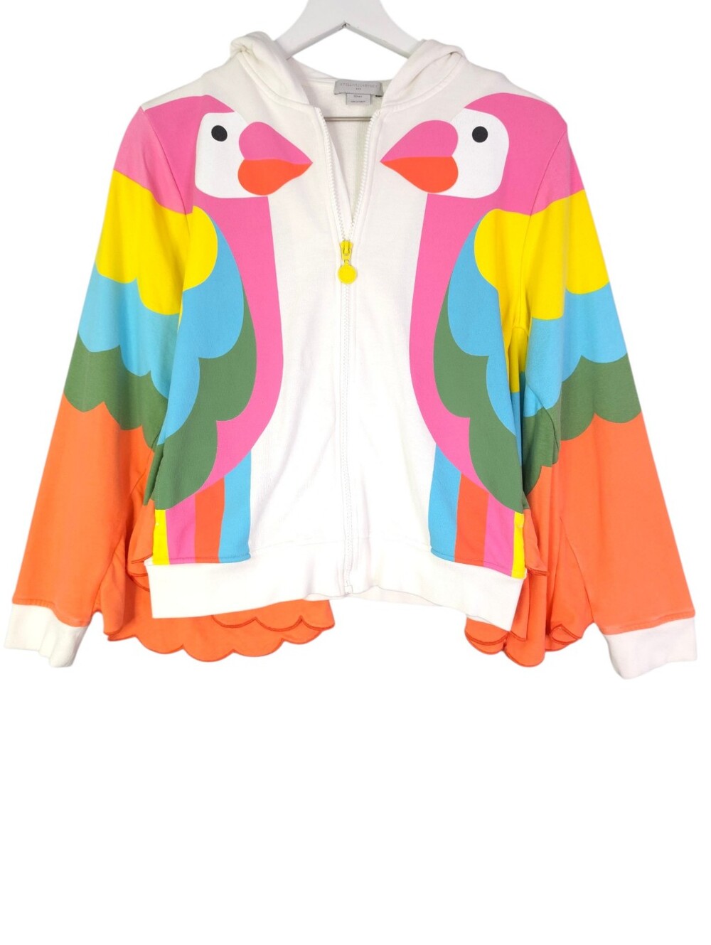 STELLA MCCARTNEY Parrot Jersey Zip-up Hoodie Sweater With Wings